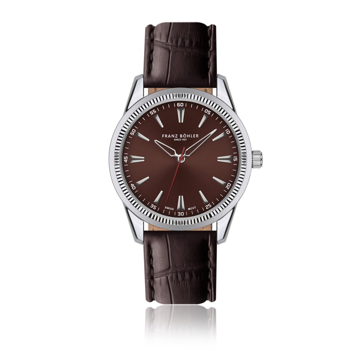 Rotsee Silver Padded and stitched croco
