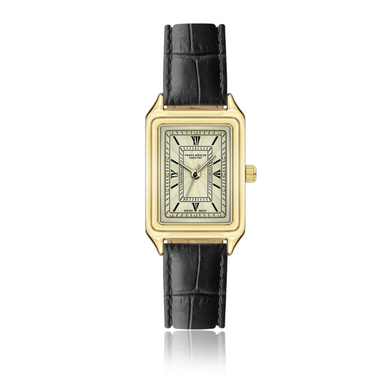 Sarner Gold Padded and stitched croco