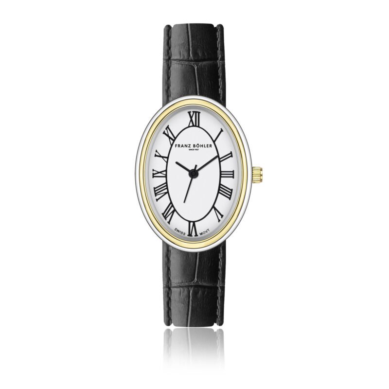 Davos Silver&Gold Padded and stitched croco