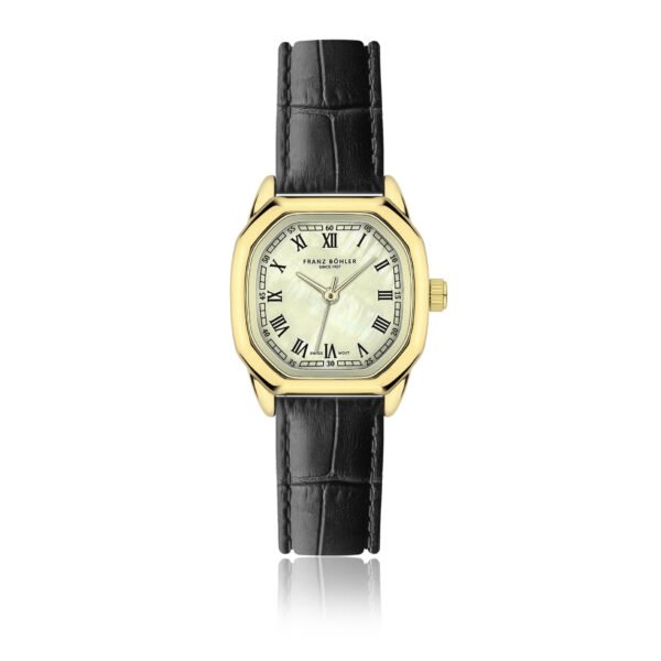 Lauerz Gold Padded and stitched croco