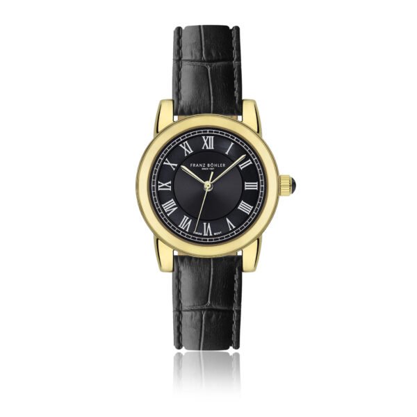 Biel Gold Padded and stitched croco